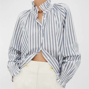 Veronica Beard
Calisto Striped Ruffle Collar
Shirt